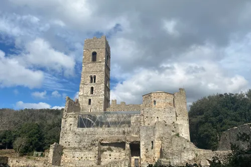 San Rabano Abbey and Uccellina Tower