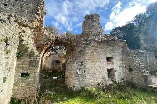 San Rabano Abbey and Uccellina Tower