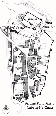 Staggia Senese Town Walls Map